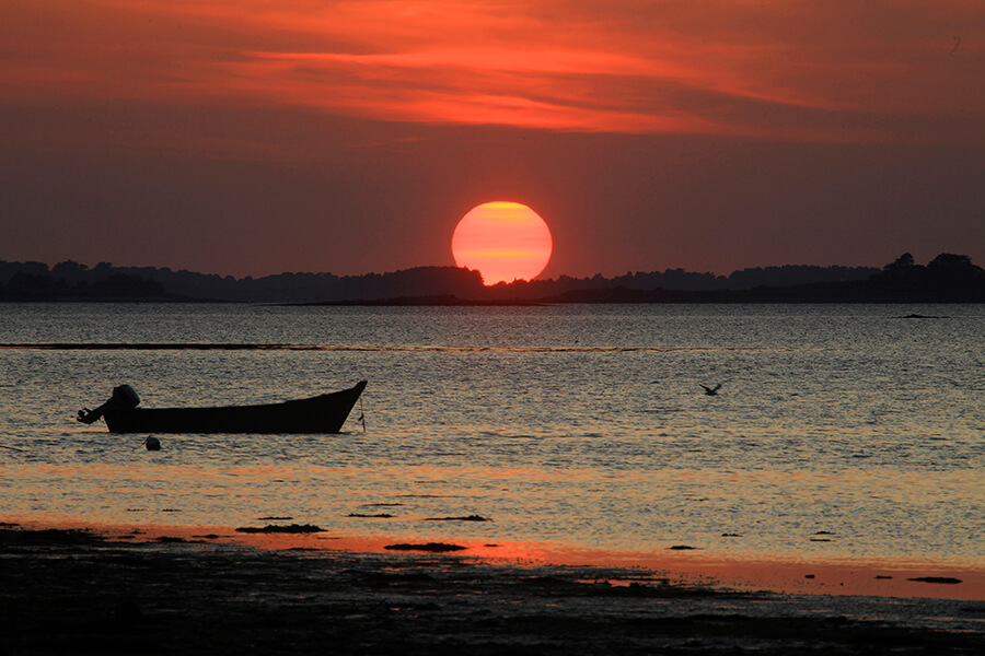 Coucher de soleil sur l'océan